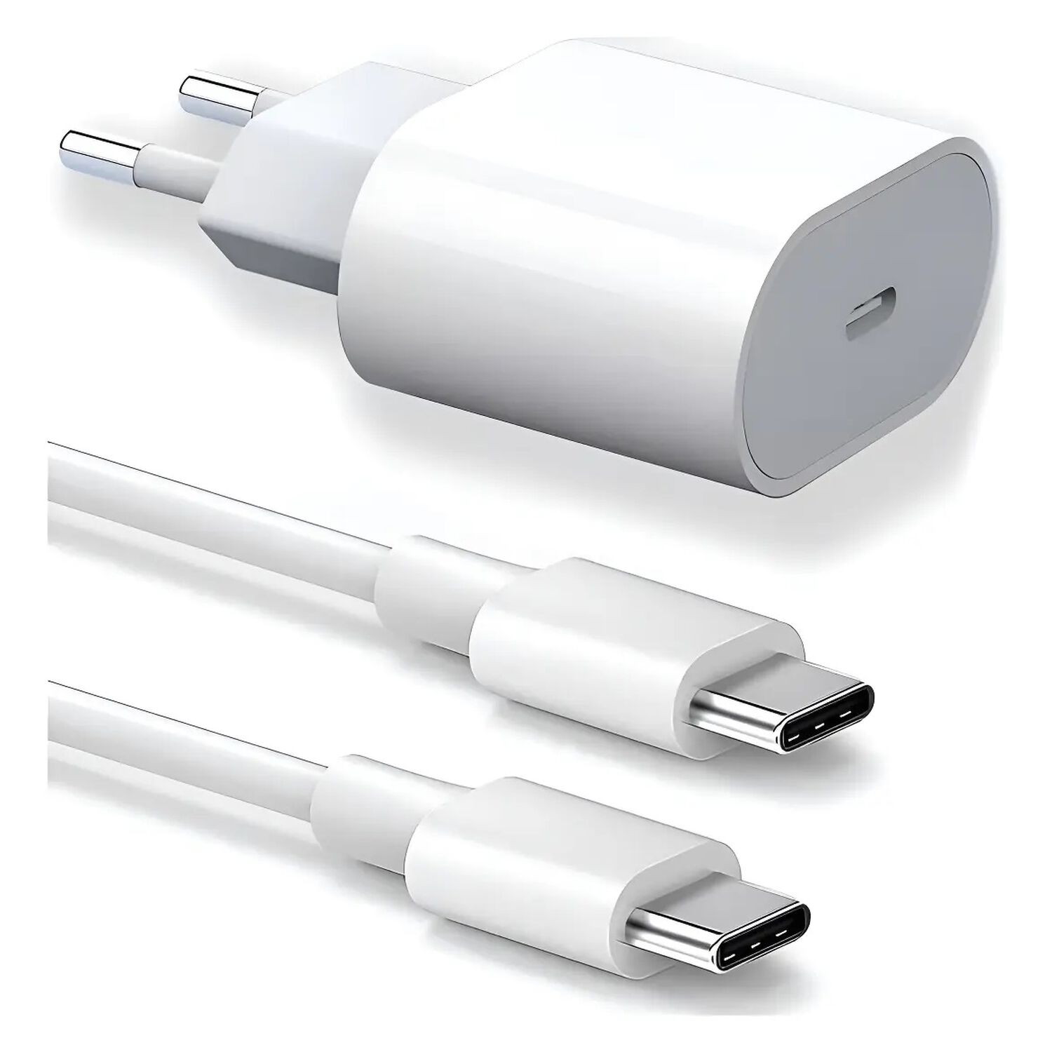 Cargador M&aacute;s Cable Compatible Para Iphone 20 W Pack Cable Tipo C A Tipo C + Caja Carga Tipo C image number 3.0