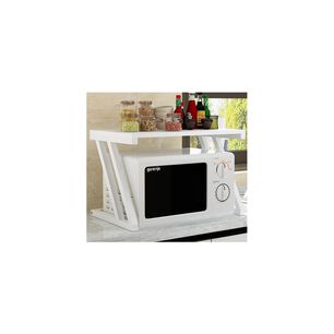 Estante Organizador Microondas Madera Blanco 38x57x38 Cm