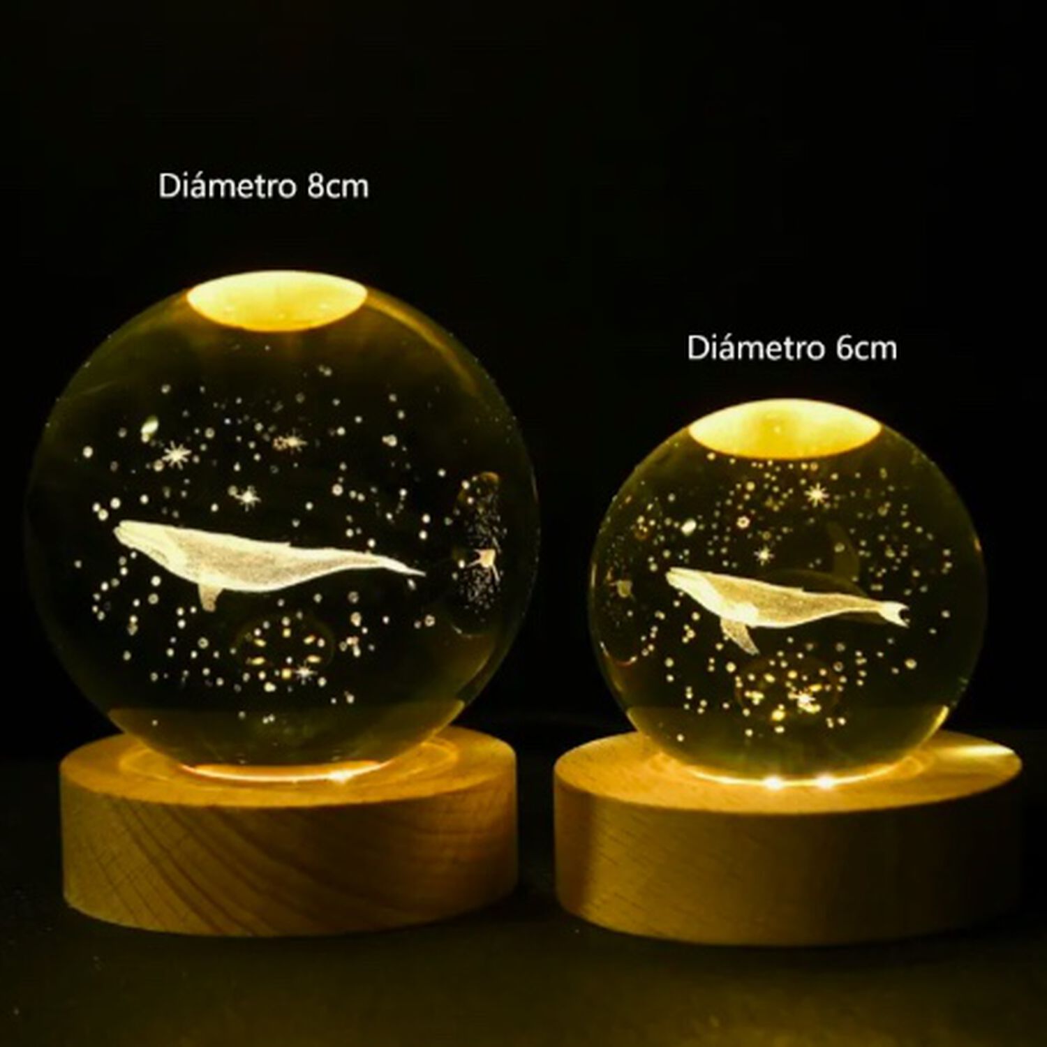 Lampara De Noche De Cristal image number 2.0
