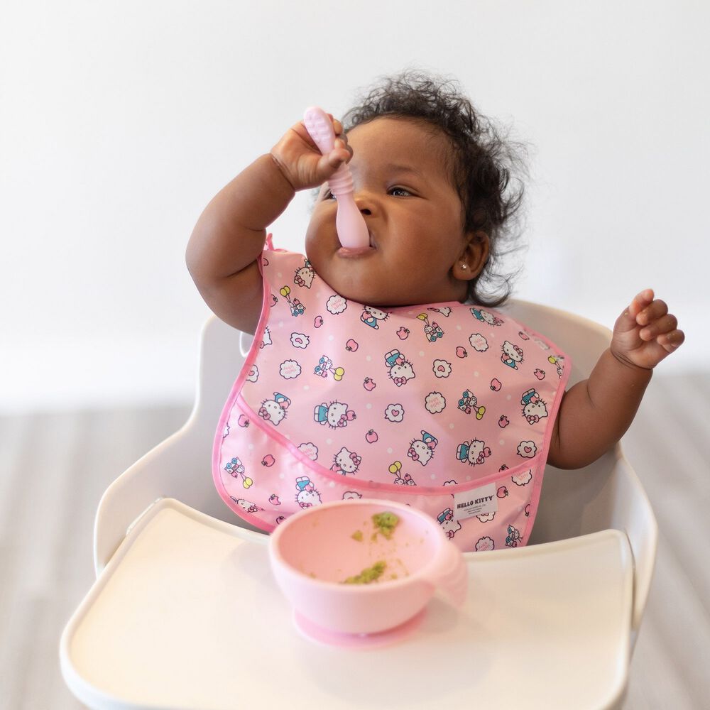 Mi 1er Plato+cuchara (silicona)/ Firstfeedingset Rosa image number 3.0