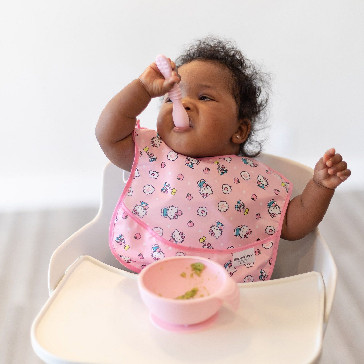 Mi 1er Plato+cuchara (silicona)/ Firstfeedingset Rosa image number 3.0