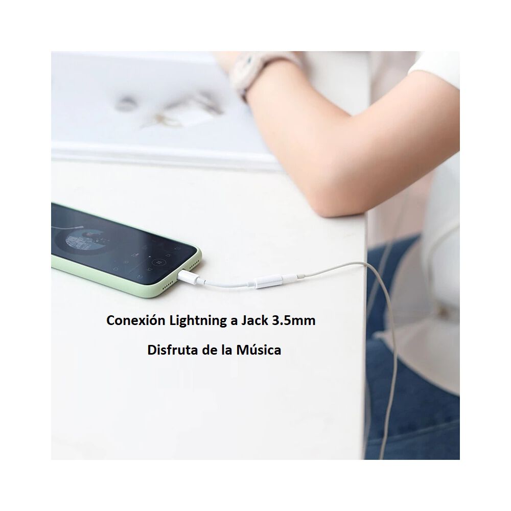 Adaptador De Aud&iacute;fonos Para Iphone Lightning A Jack 3.5mm image number 7.0
