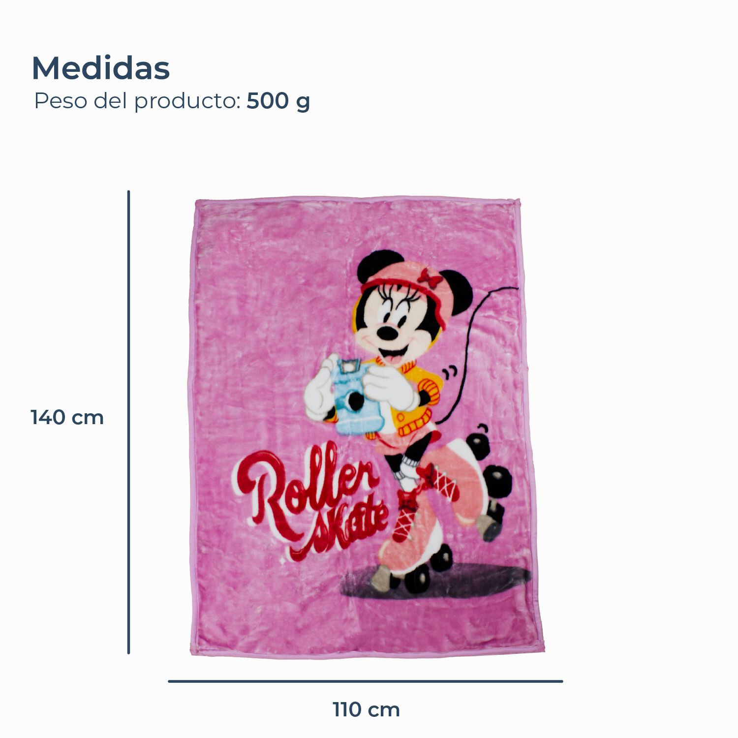 Frazada Ultra Soft Minnie Roller 110x140cm Rosado Disney image number 3.0