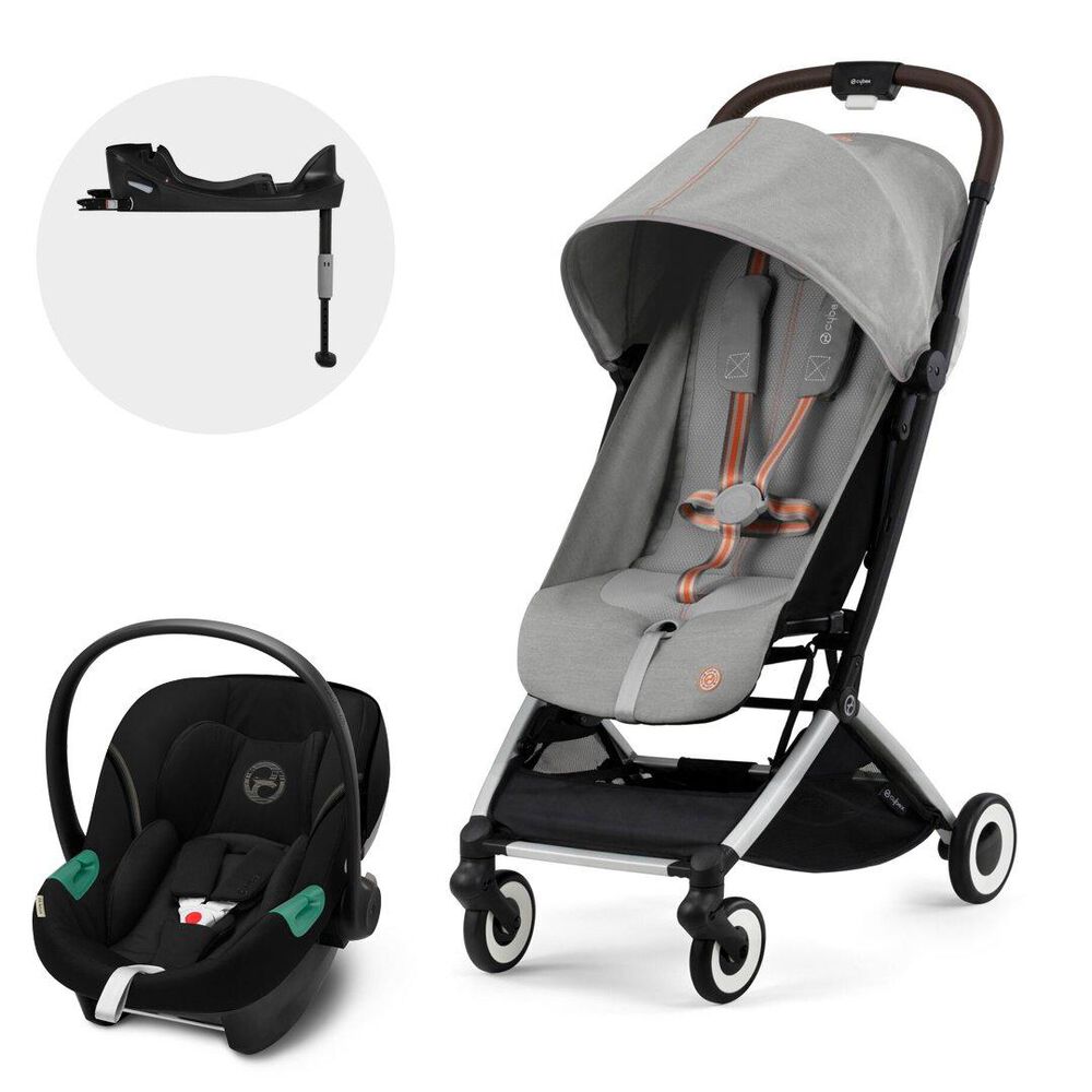 Coche Travel System Orfeo Slv Grey + Aton S2 + Base image number 0.0