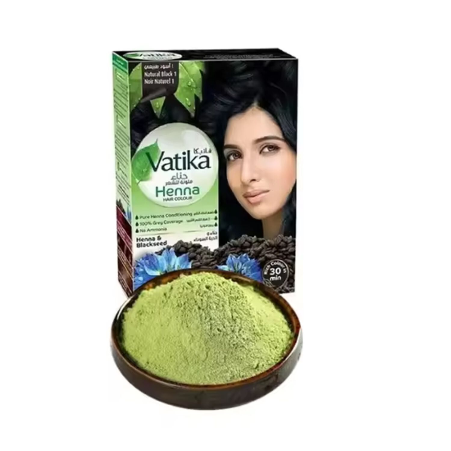 Vatika Henna Tintura Coloraci&oacute;n Negro 6 Sachets image number 1.0