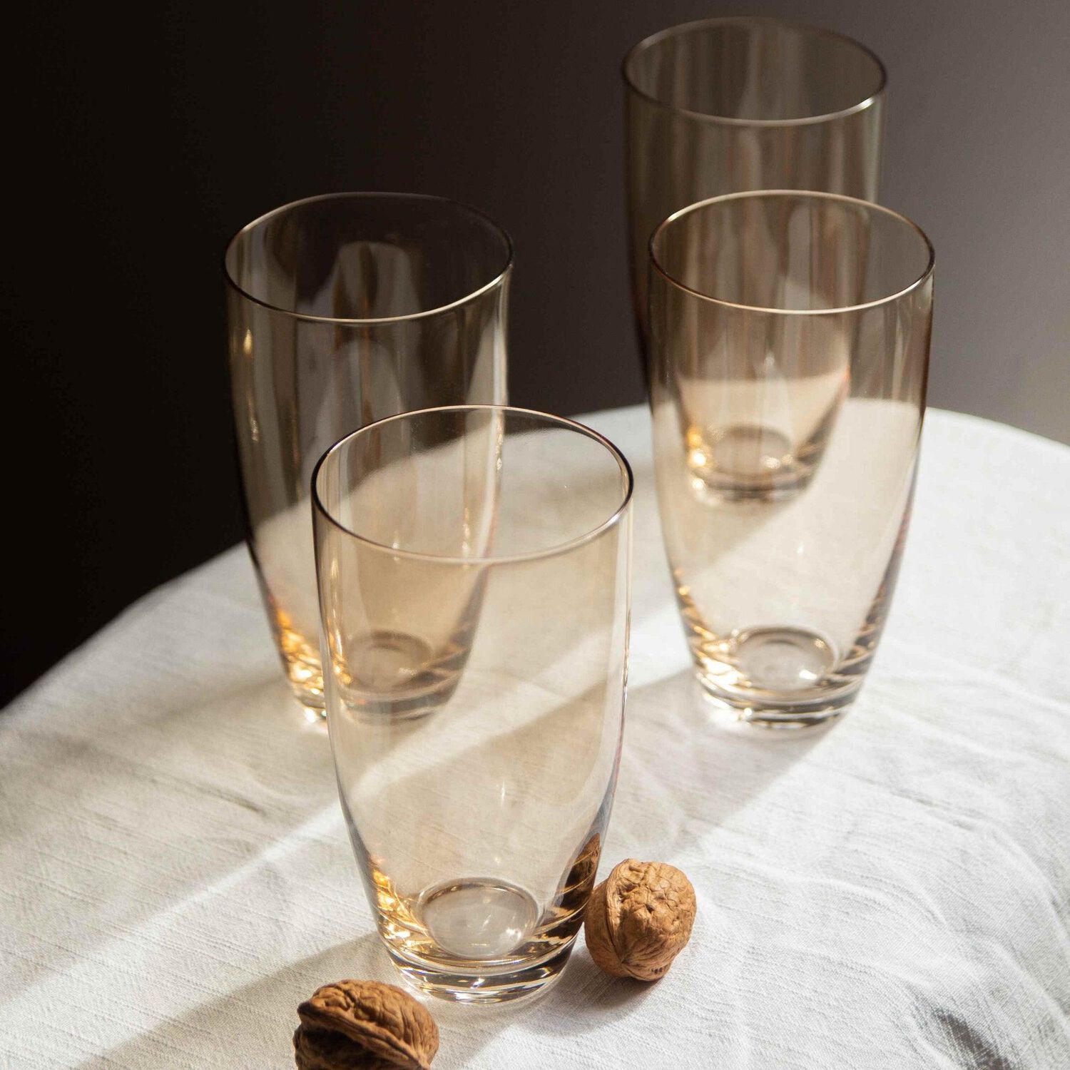 Set 6 Vasos Gota Alto Ambar image number 4.0