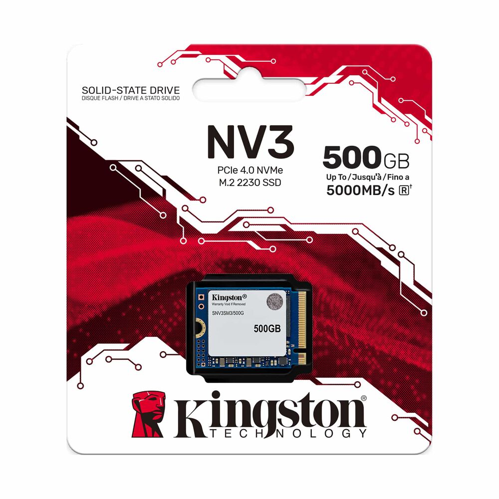 Ssd Kingston 500gb Nv3 Pcie 4.0 Nvme M.2 2230 image number 0.0