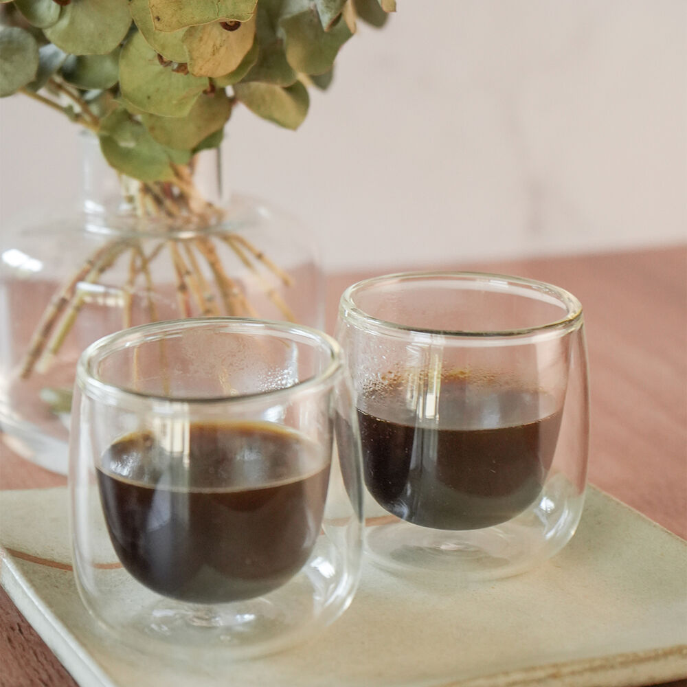 Set 4 Tazas Vidrio Doble Pared Expreso 80 Ml Simplit image number 4.0