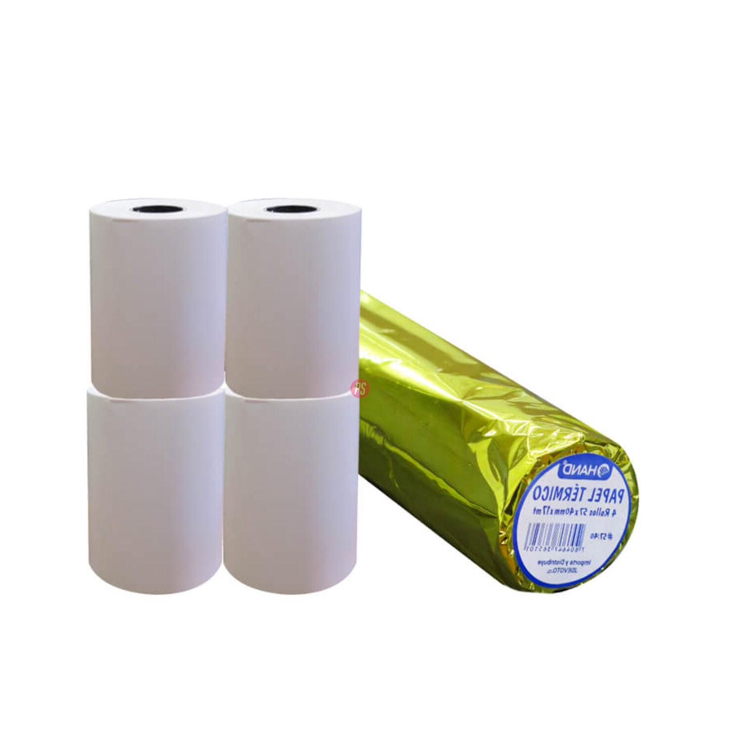 4 Rollos Papel T&eacute;rmico 57&times;40mm 17mts Hand - Ps image number 1.0