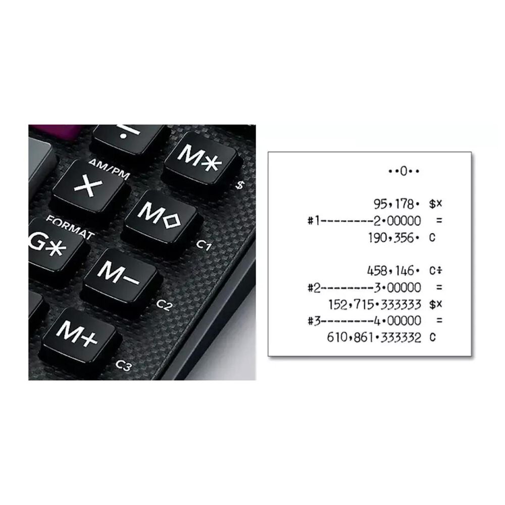 Calculadora De Impresion 21 Funciones Negro Hr-150rc-dc image number 2.0