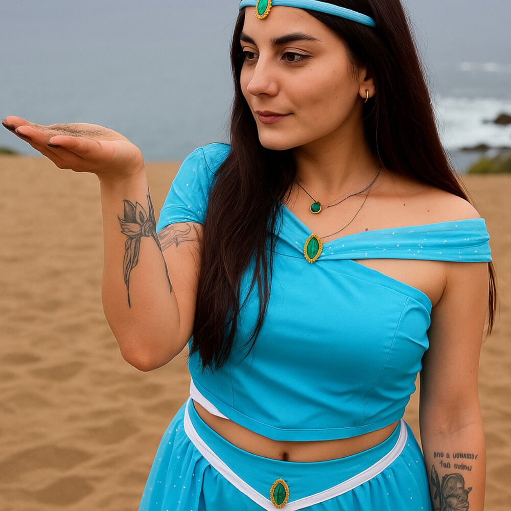 Disfraz Princesa Jasmine Jazmin Aladdín Cosplay image number 10.0