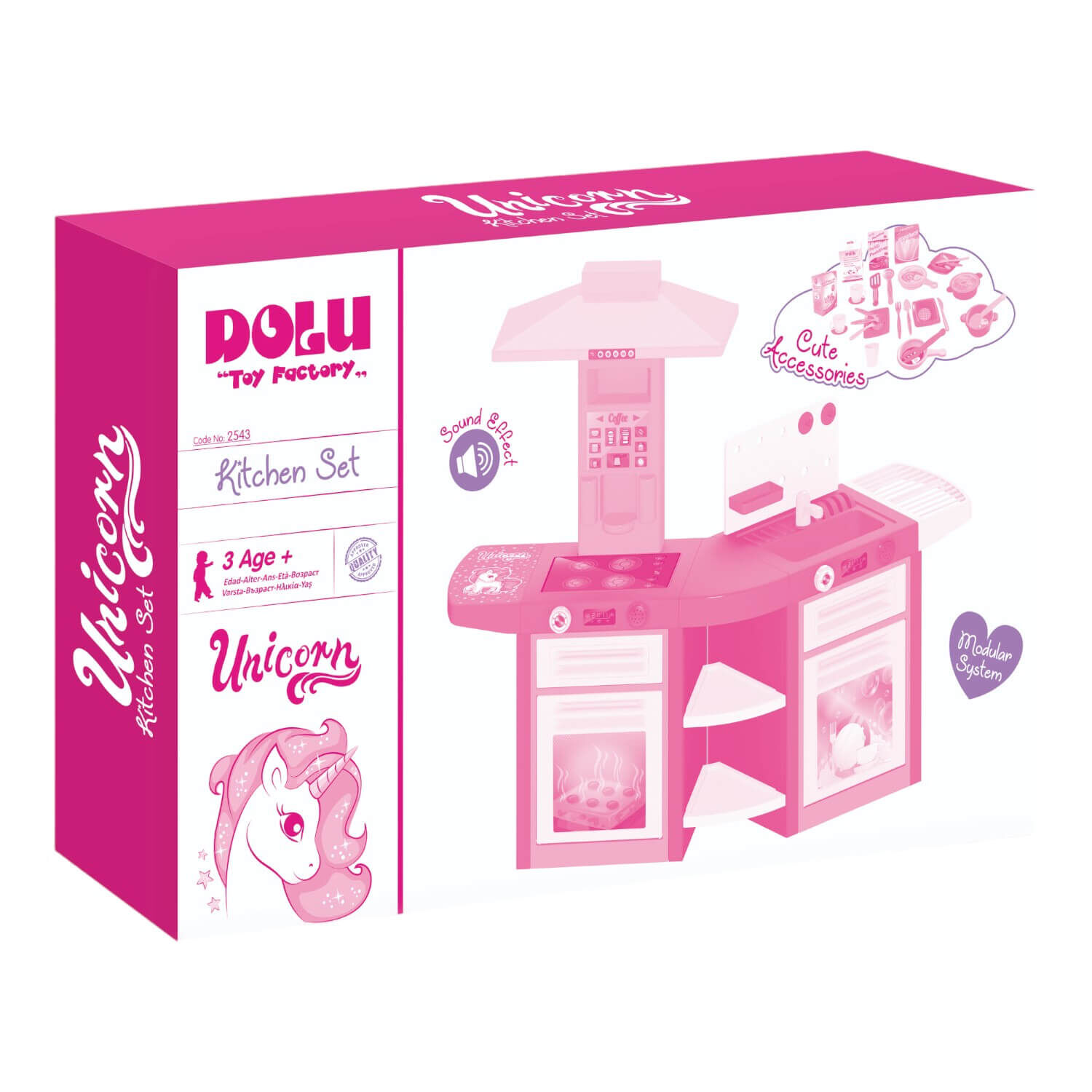 Cocina Plastica Doble Unicornio + Extras 109x65x100cm Dolu image number 3.0