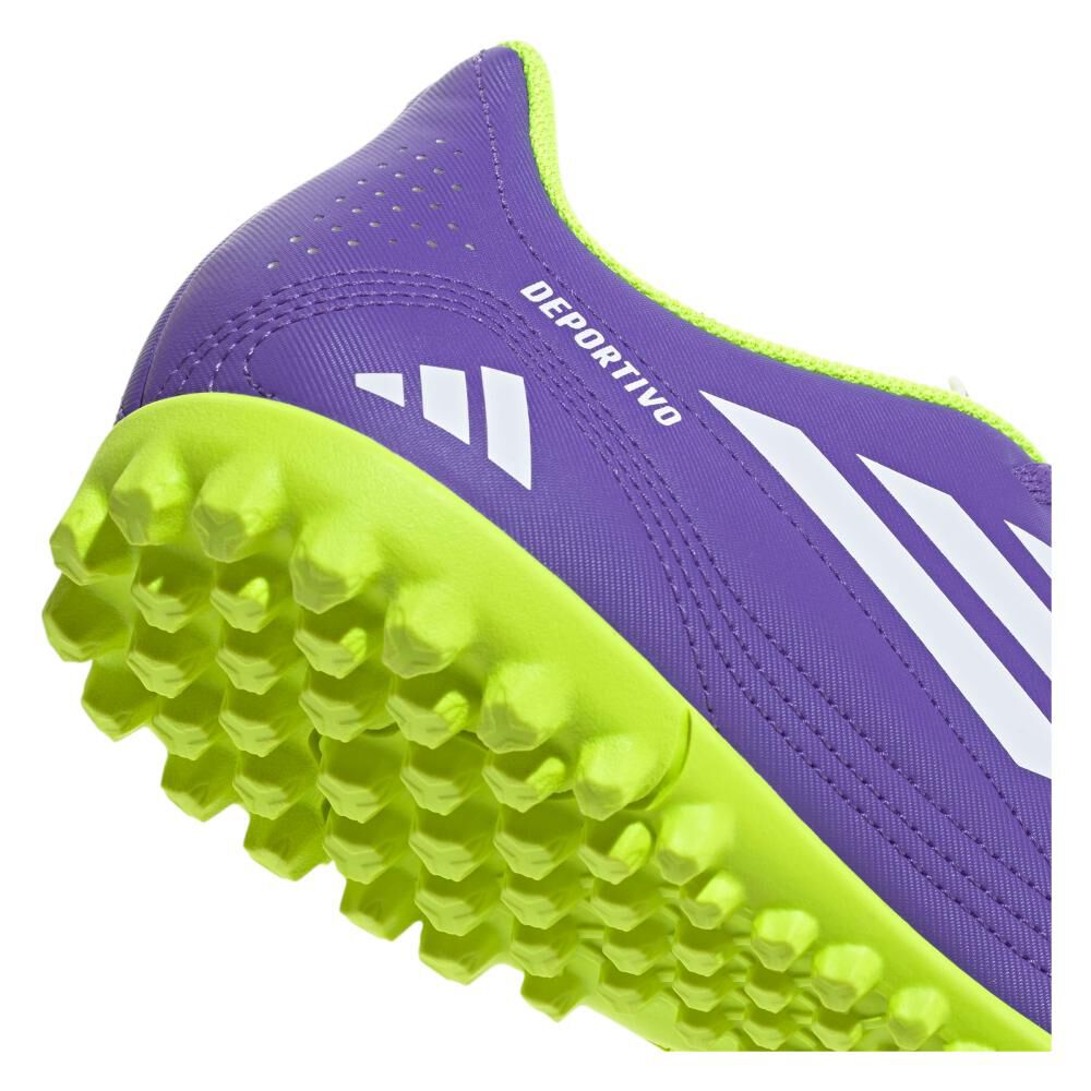 Zapatilla Fútbol Hombre Adidas Deportivo Iii Pasto Sintético Morada image number 8.0