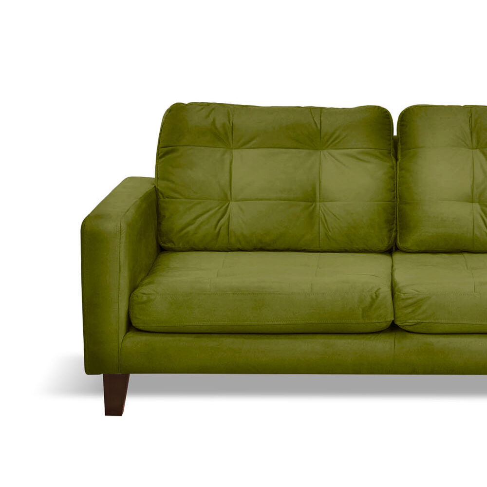 Sofa Napoles 2 Cuerpos Tela Velvet Verde image number 2.0