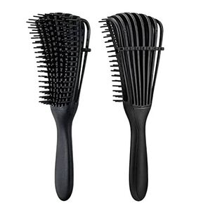 Cepillo Flexible Desenredante Y Definidor De Rizos Negro