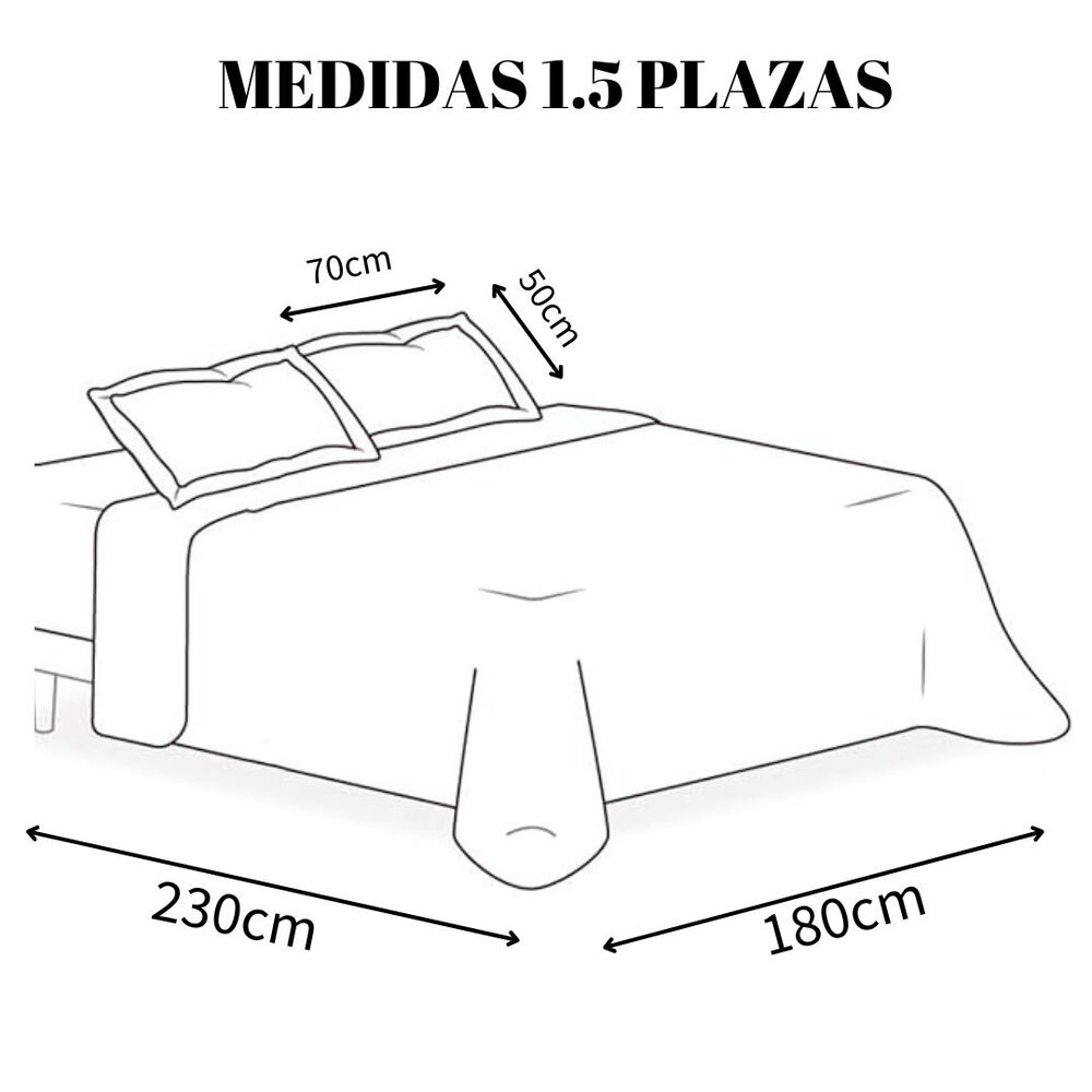 Juego De Sabanas + Cubrecama De 1.5 Plazas + 1 Funda De Almohada Cobertor Verano Qs-1 image number 1.0