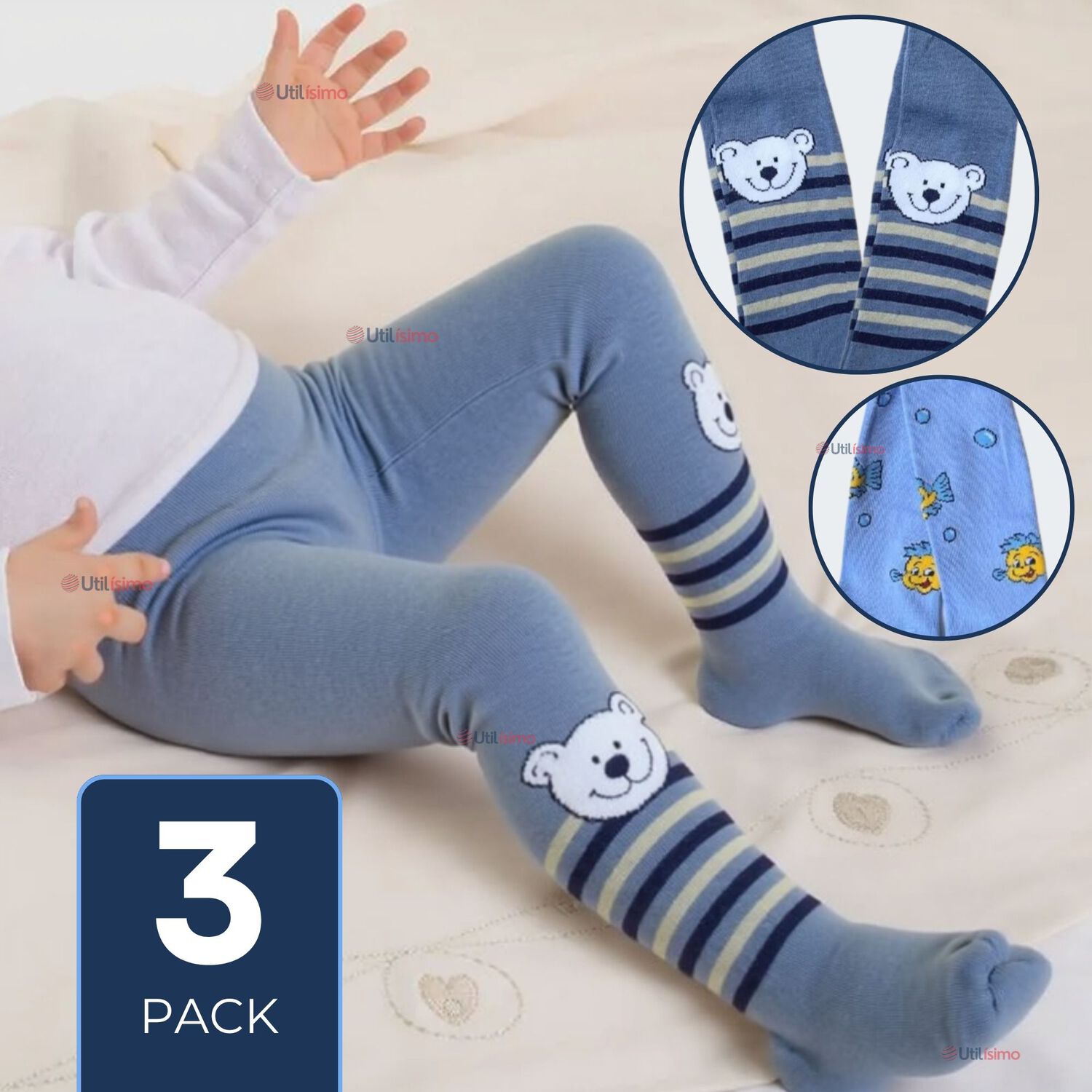 Pack 3 Ballerina Algod&oacute;n Beb&eacute; Ni&ntilde;o Primera Capa Surtidos image number 0.0