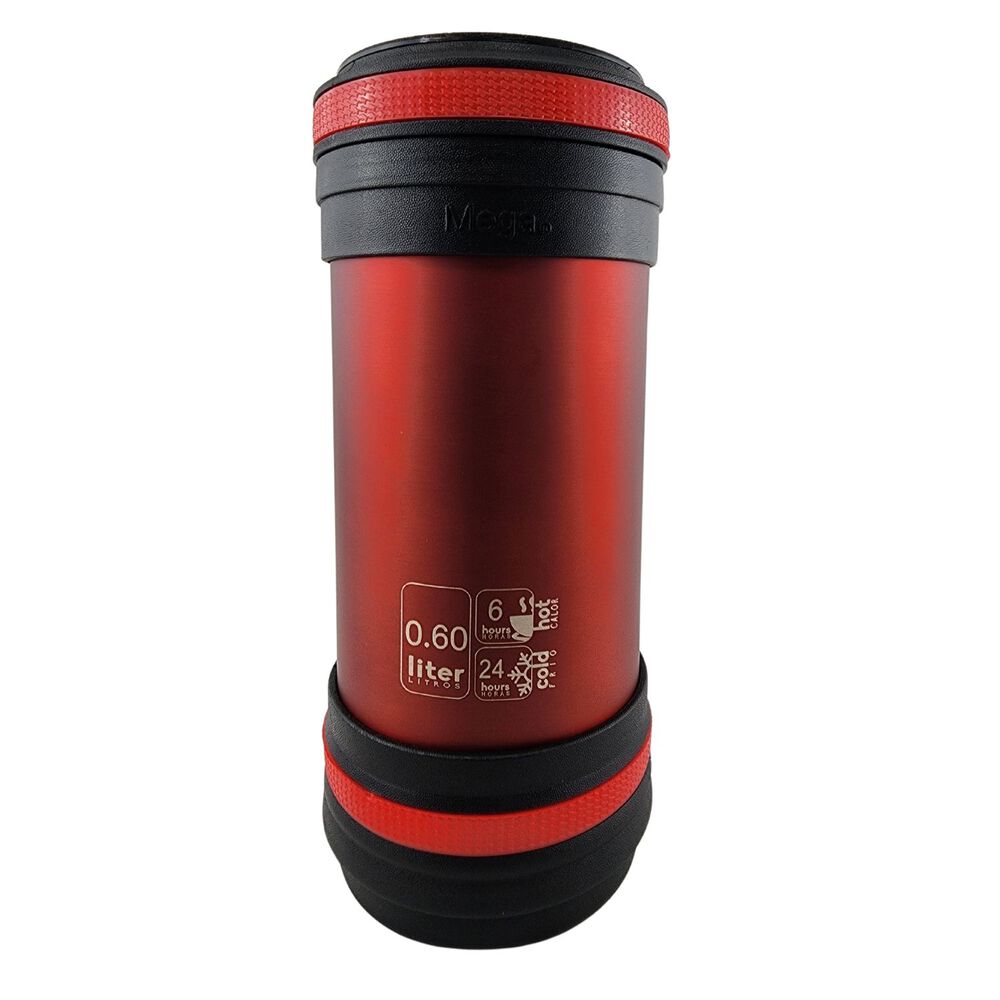 Termo Mega Maxx 600ml Comidas Metalico Acero Inoxidable Rojo image number 3.0