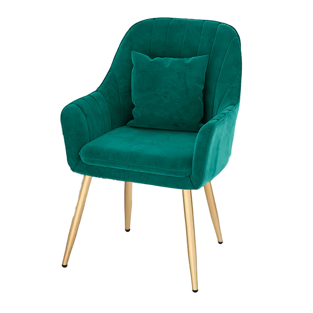 Butaca Poltrona Sof&iacute; De Terciopelo Con Patas De Metal image number 0.0