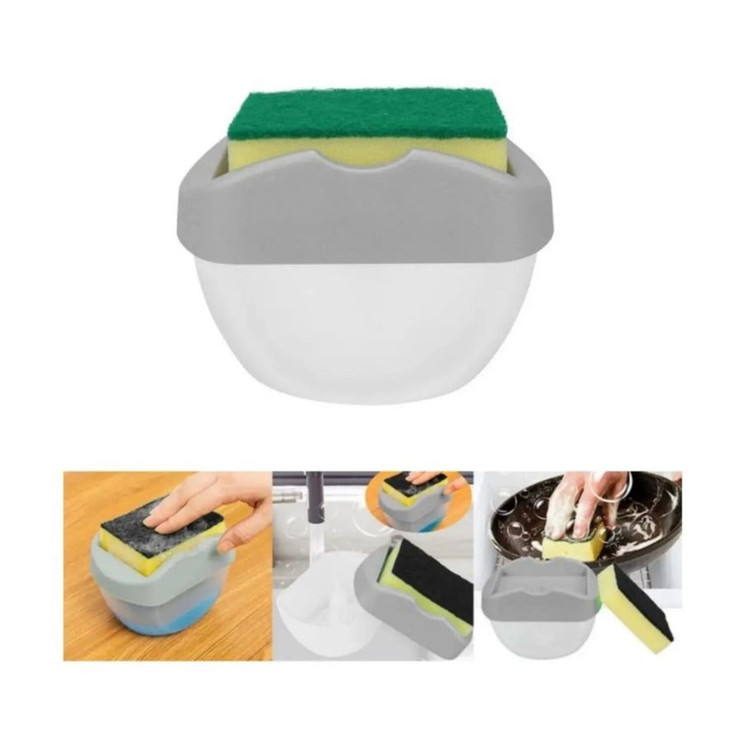 Dispensador De Lavaloza Con Porta Esponja Organizador Cocina image number 4.0