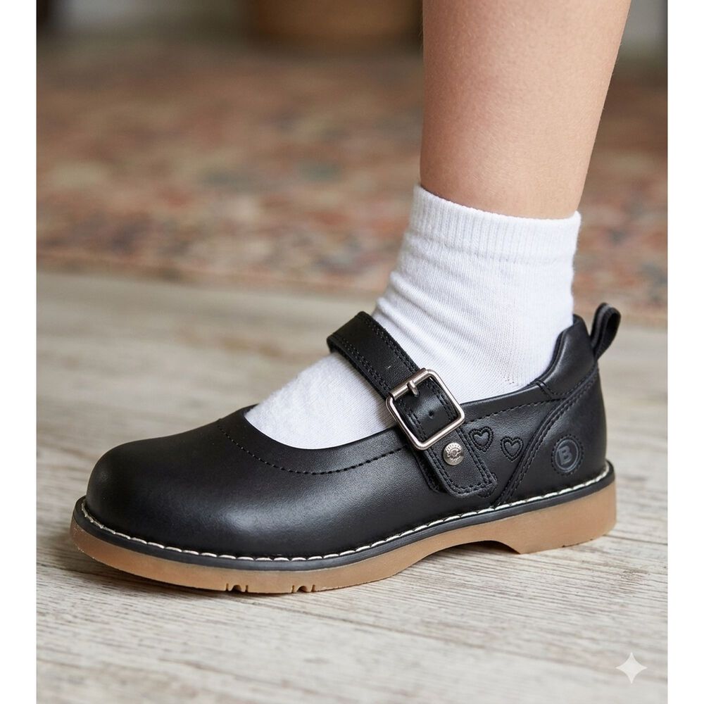 Zapato Escolar De Cuero Britton Negro Bamboo image number 5.0