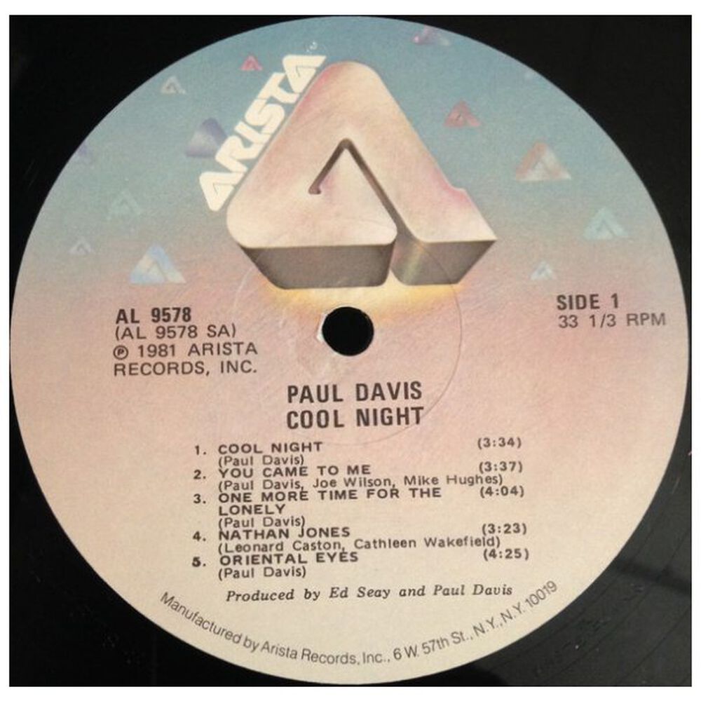 Paul Davis - Cool Night | Vinilo Usado image number 2.0