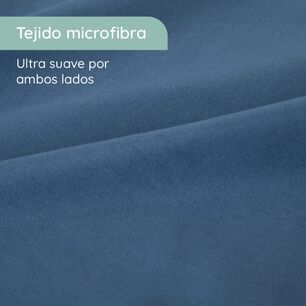 Sabanas 2 Plazas Microfibra 300 Hilos Azul Marino