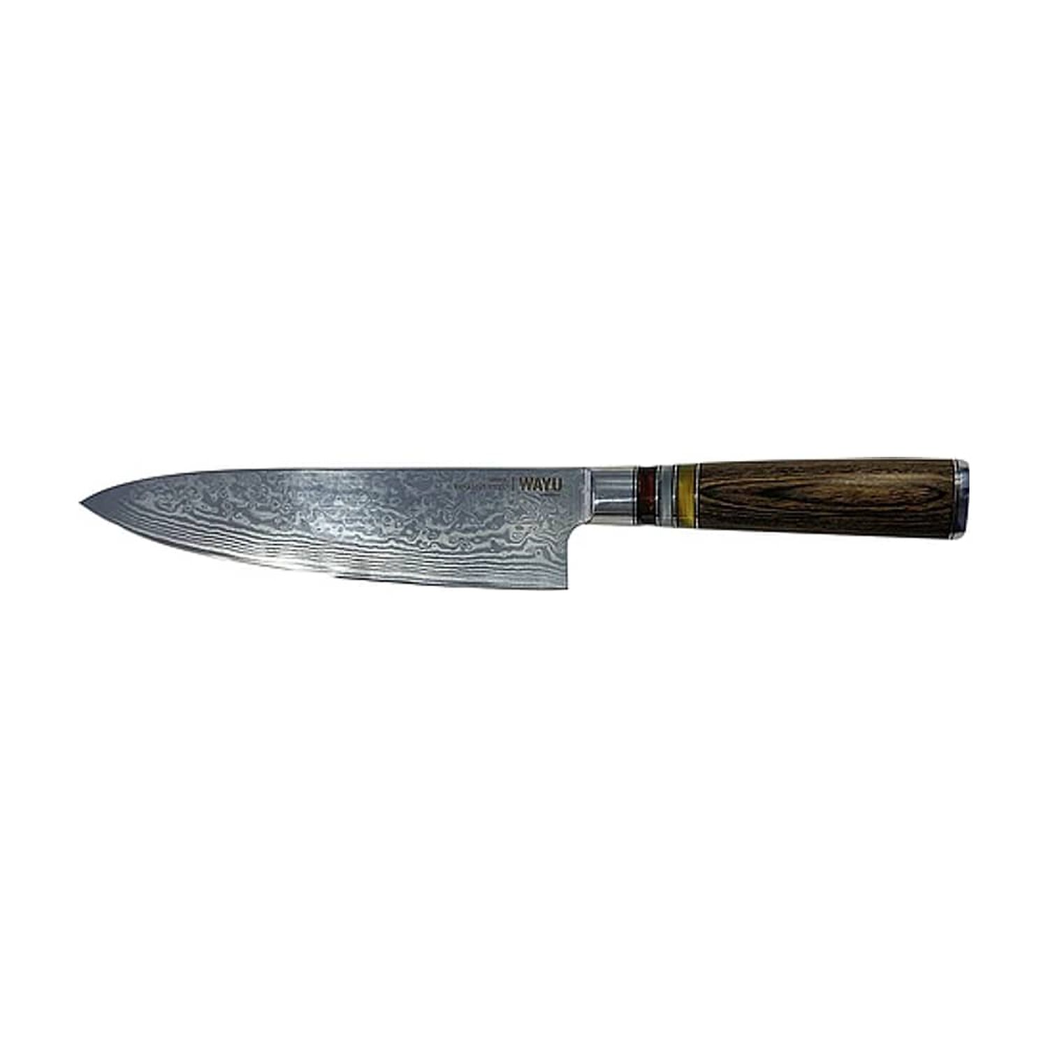 Cuchillo Damascus Brown Pakka Wayu Limited 33cm Resistente image number 0.0