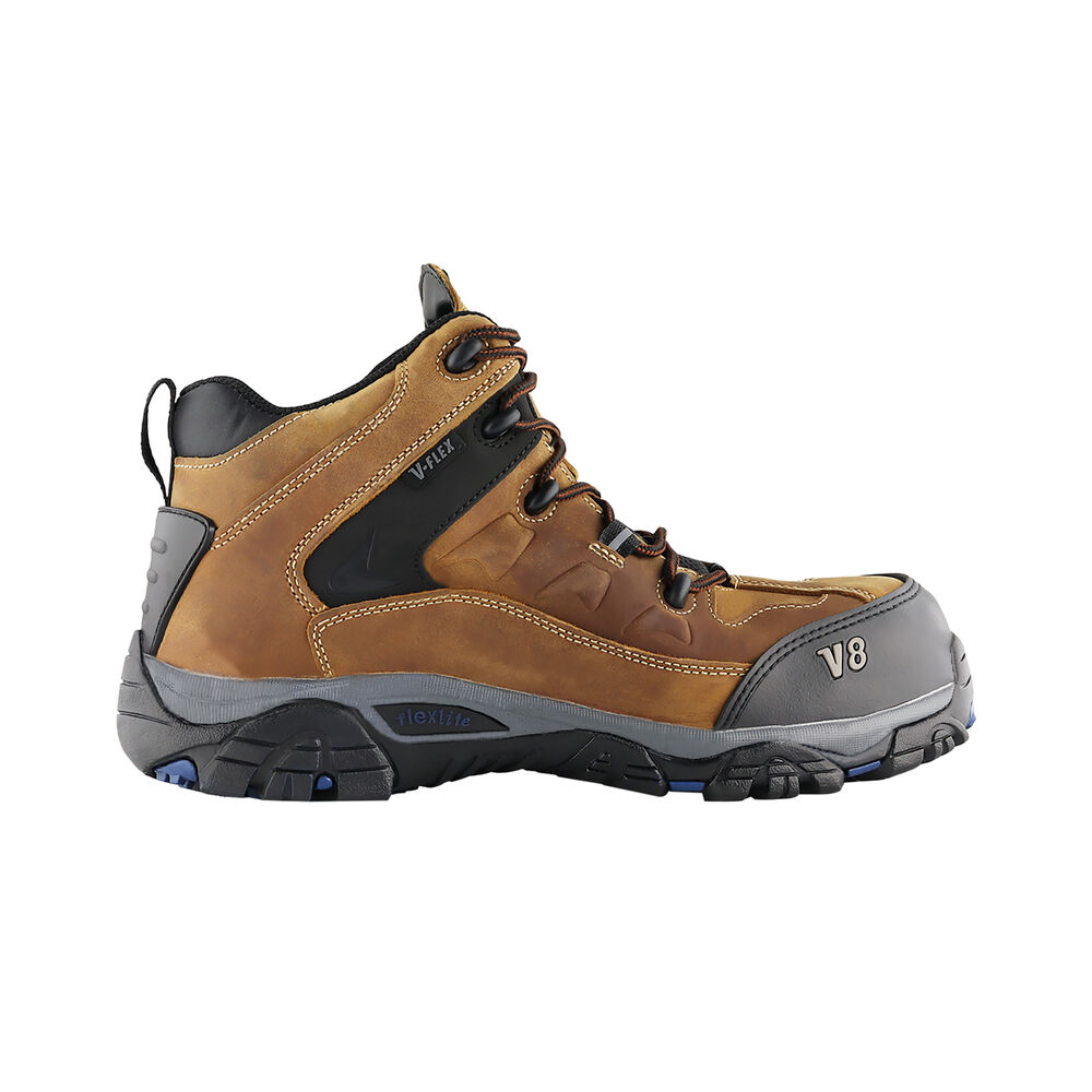 Zapato Seguridad V8 Crazy Café Vflex image number 0.0