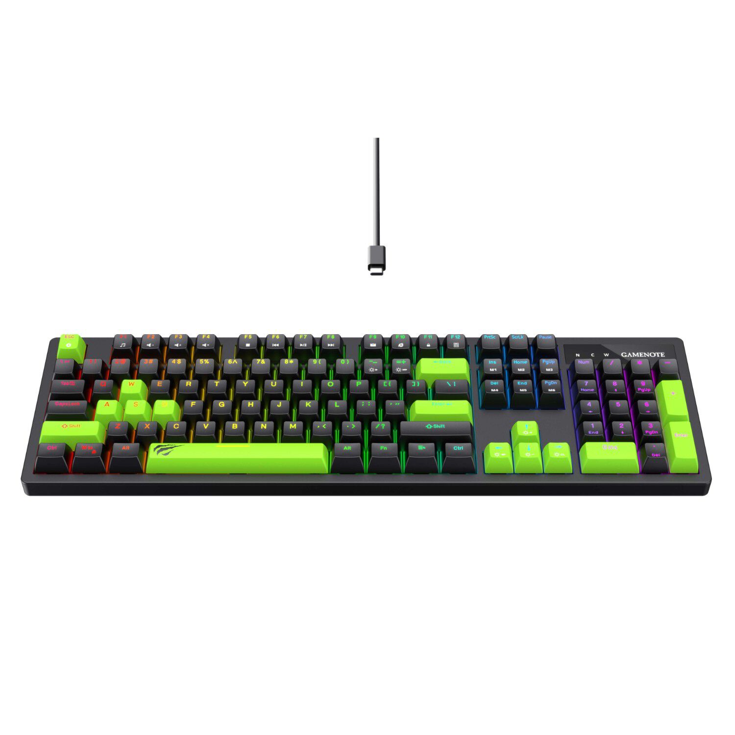 Teclado Gamer Mec&aacute;nico Luces Rgb Kb893l Havit Negro image number 1.0