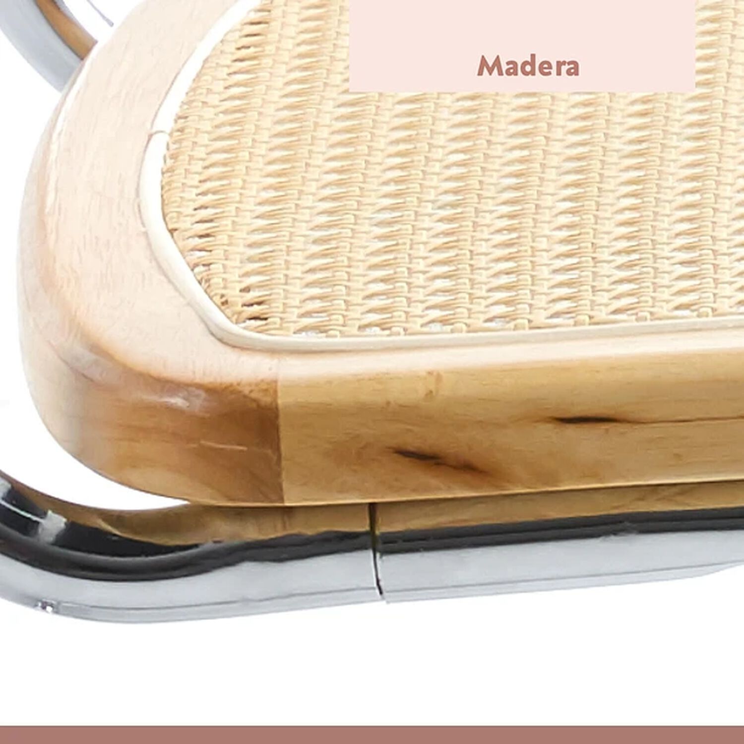 Comedor Mesa Redonda De Vidrio Cross 120cm + 5 Sillas Breuer Madera image number 6.0