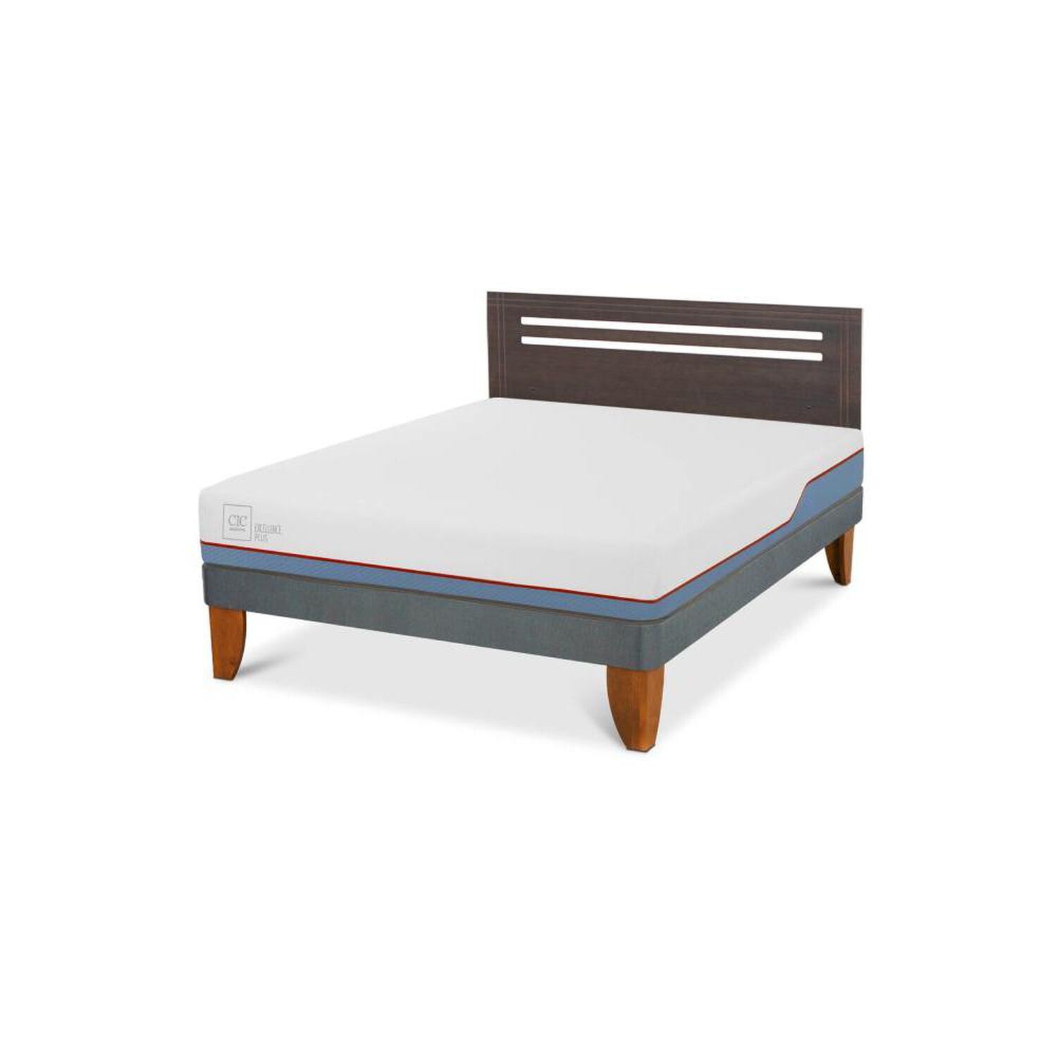 Cama Europea Cic Excellence Plus / 2 Plazas / Base Normal + Respaldo image number 1.0
