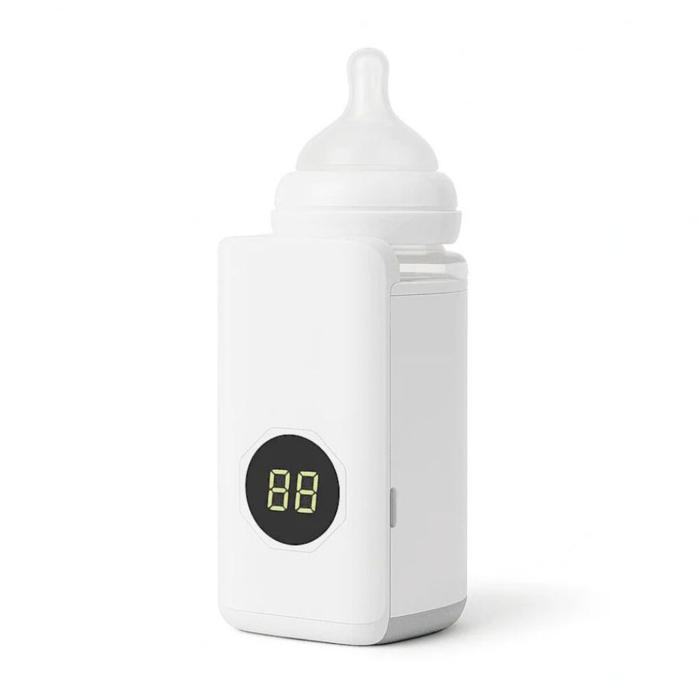 Calentador portátil de mamadera recargable con pantalla LED y carga USB