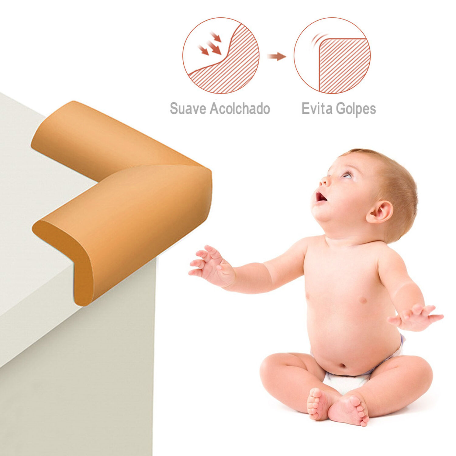 Pack 4 Antigolpes Esquineros Bebe Proteccion Goma Borde image number 5.0