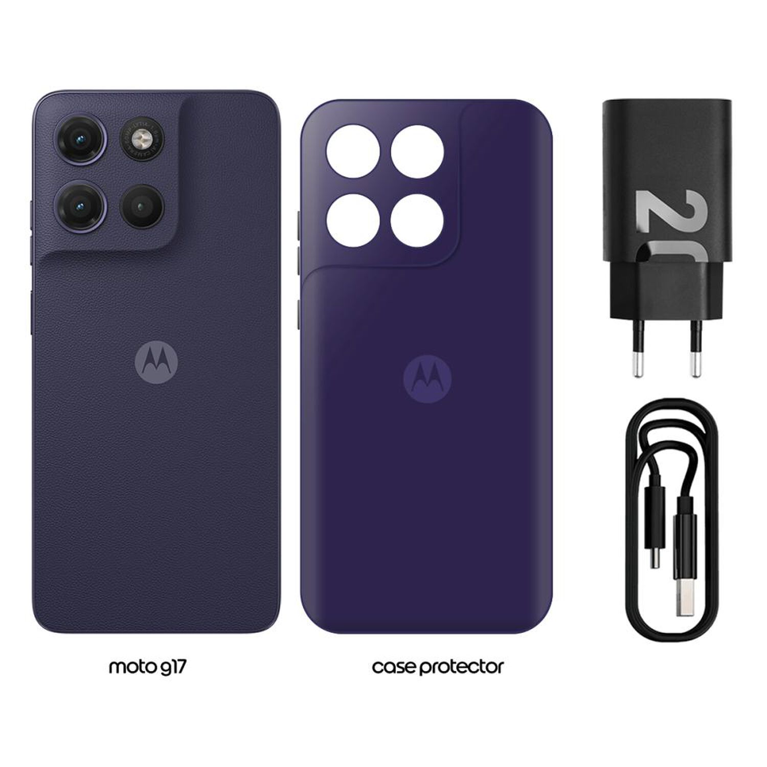 Smartphone Motorola Moto G17 / 128 GB / Arándano / Liberado