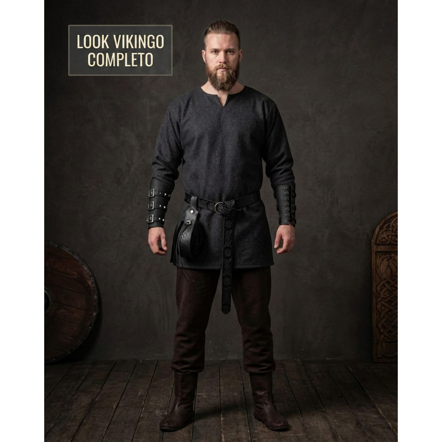 Accesorio Disfraz Cosplay Vikingo Caf&eacute; image number 6.0