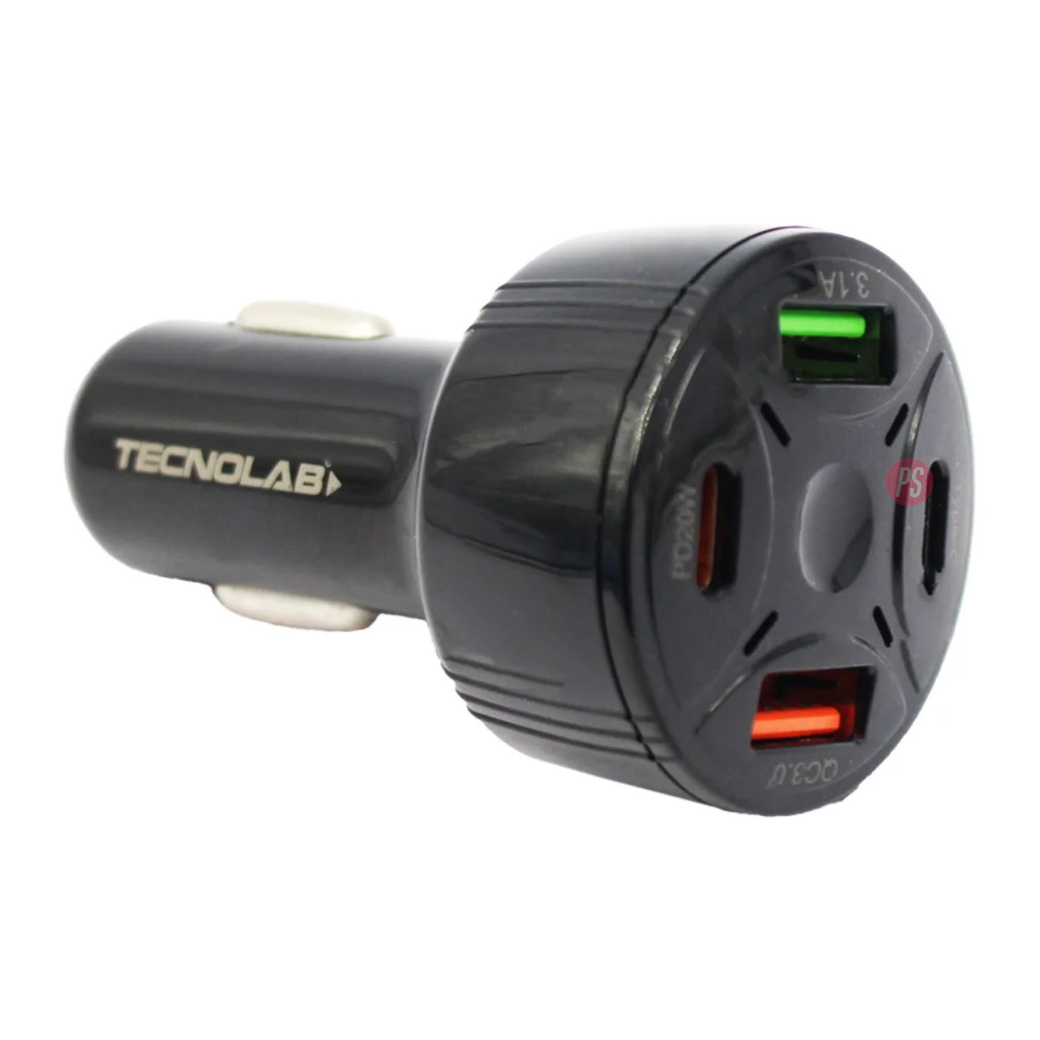 Cargador Auto Pd Qc Usb-a + Tipo C 3.1a 2 Puertos - Ps image number 2.0