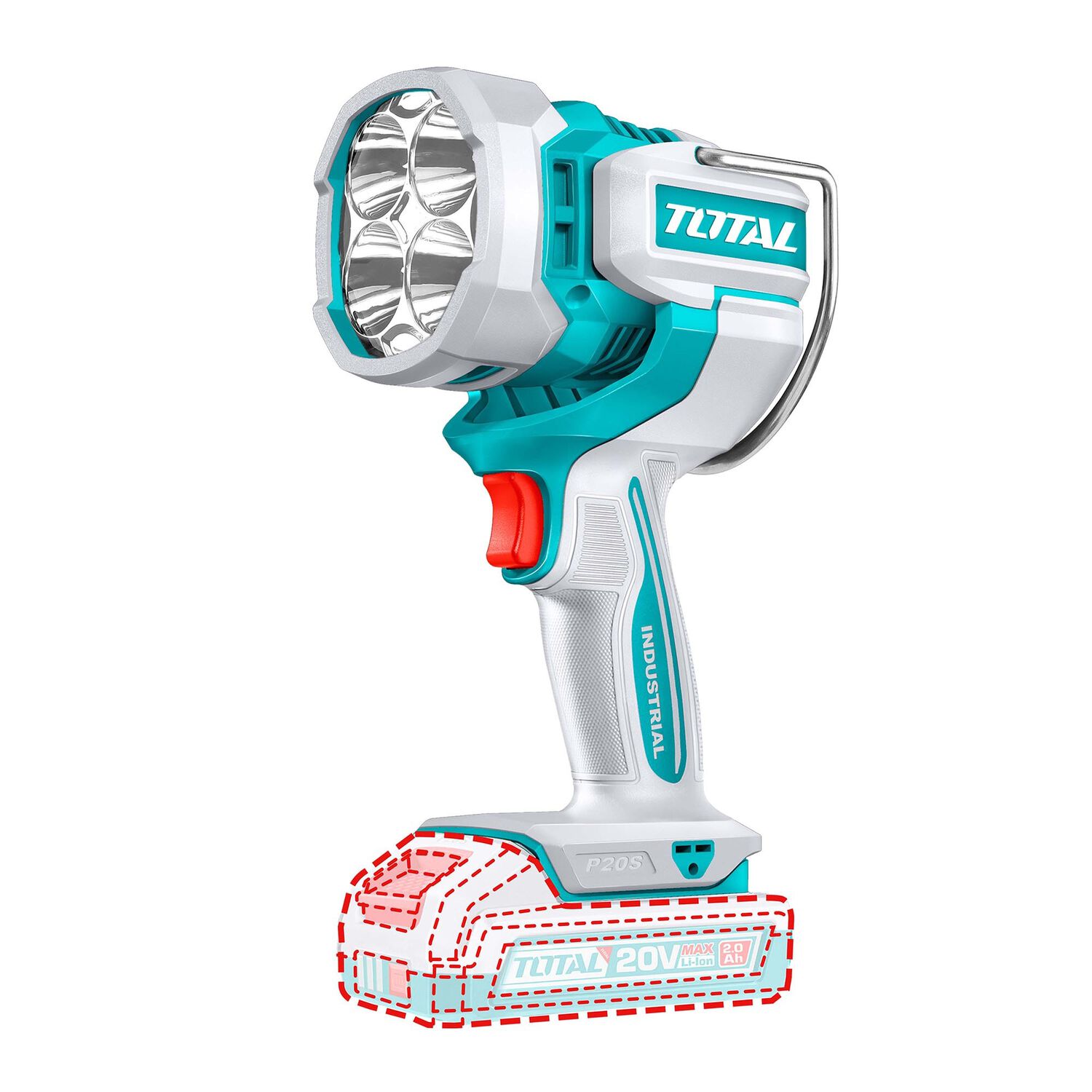 Linterna Inal&aacute;mbrica 20v 2000 L&uacute;menes Con Bater&iacute;a Y Cargador Total image number 1.0