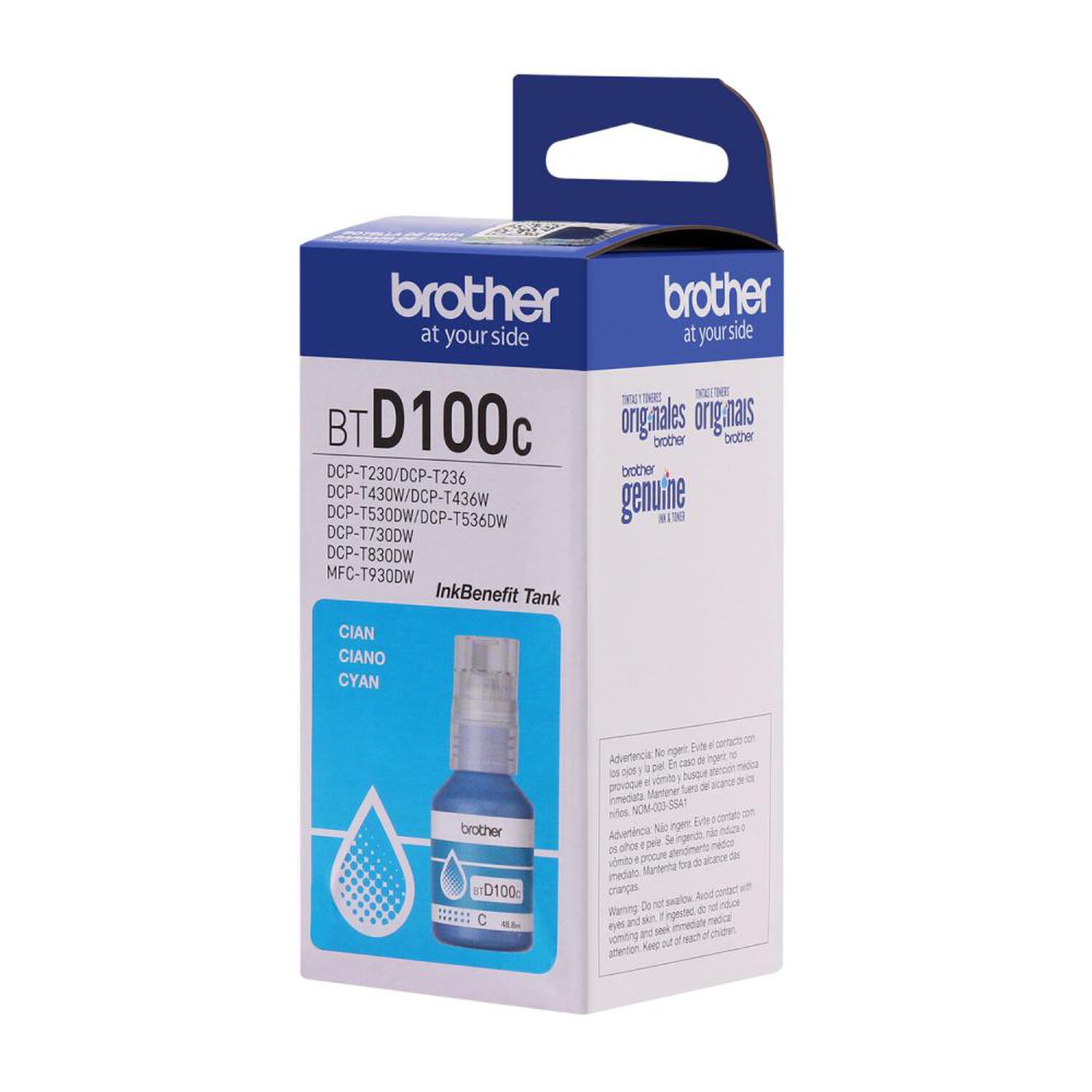 Tinta Brother BTD100C Cyan image number 4.0