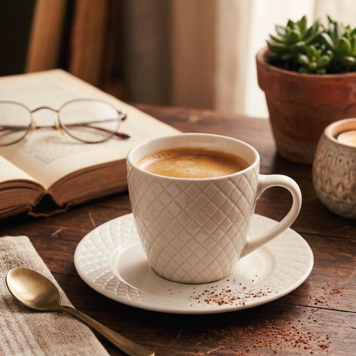 Set 6 Tazas + 6 Platos T&eacute; O Caf&eacute; Porcelana Windsor 210 Ml image number 1.0