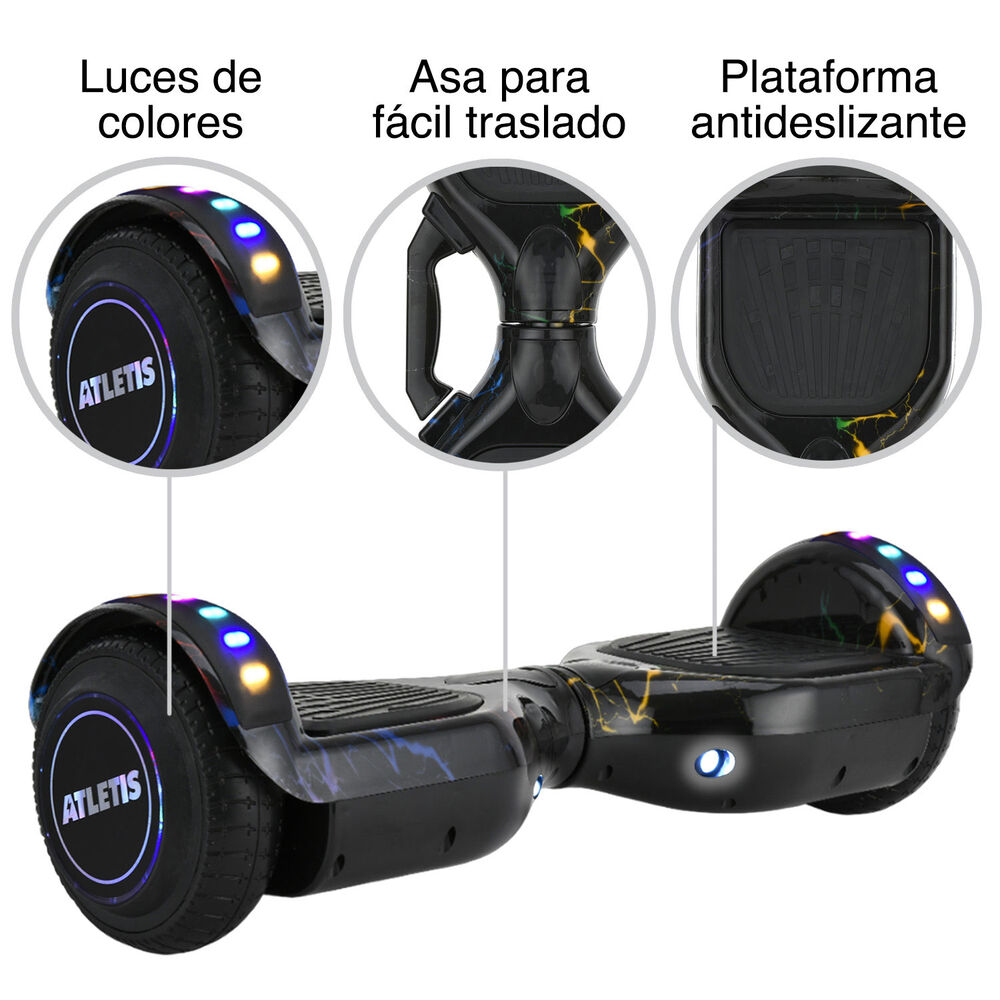 Hoverboard Bluetooth Luces 6,5" 12 Km/h Negro image number 3.0