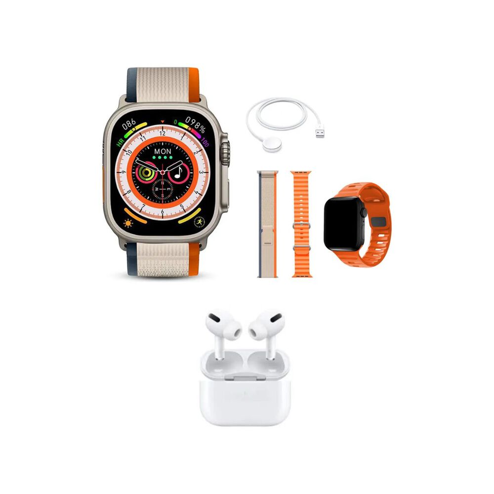Reloj Inteligente + 3 Correas Ultra 2 + Audifonos Blanco image number 2.0
