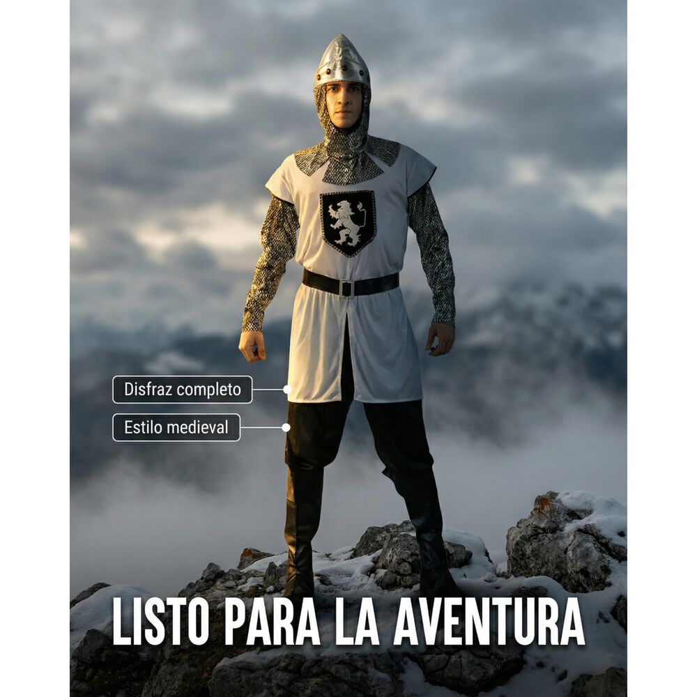 Disfraz Cosplay Caballero Medieval Piquero image number 5.0