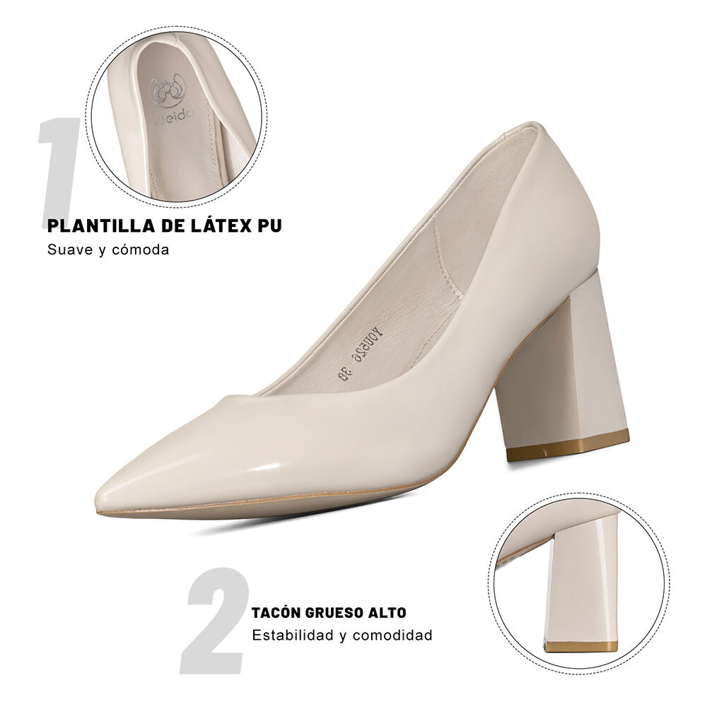 Zapato Taco Charol Puntiagudo Moda Mujer Weide You526 image number 8.0