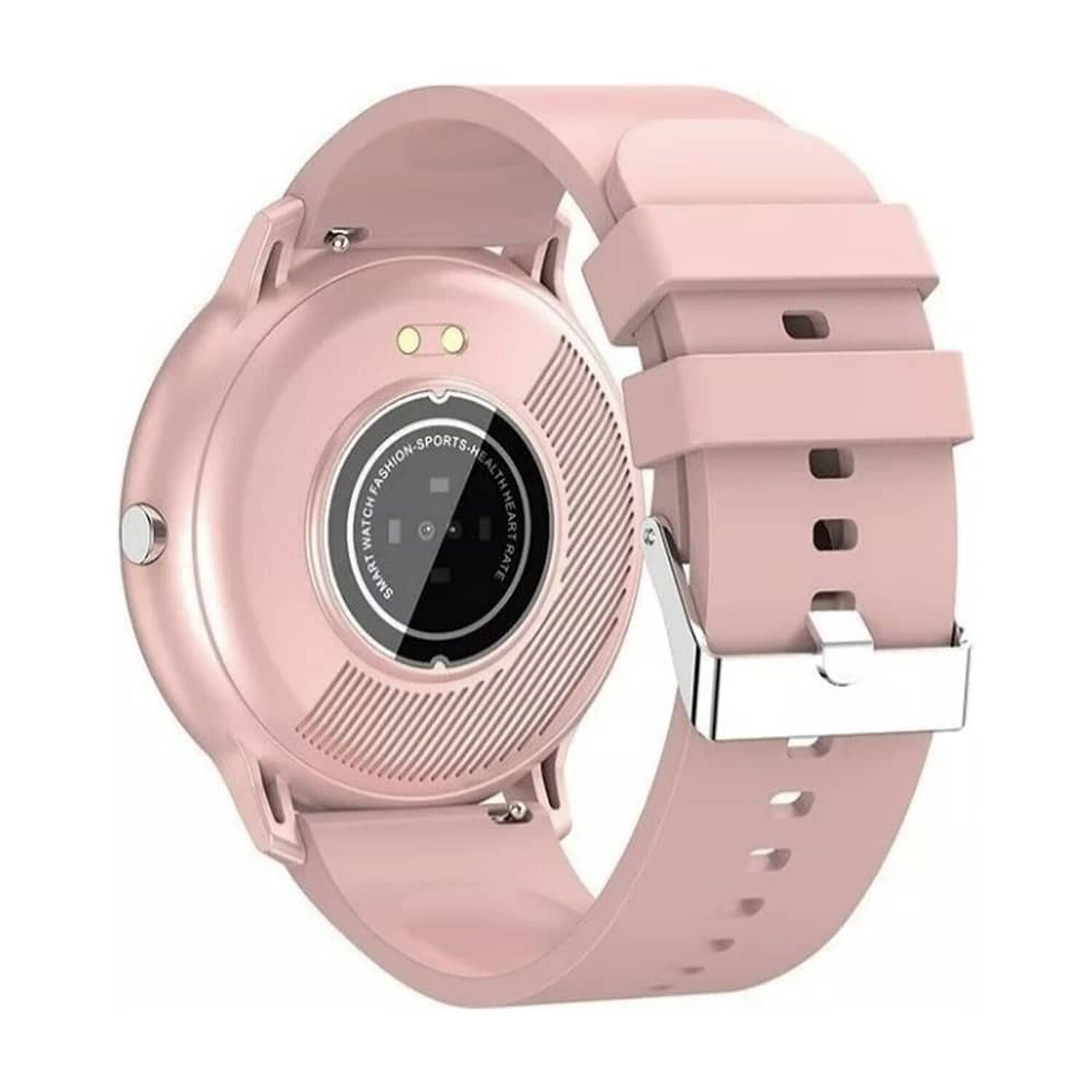 Smartwatch Gen&eacute;rica Zl02 Caja Rosa, Malla Rosa De Silicona image number 1.0