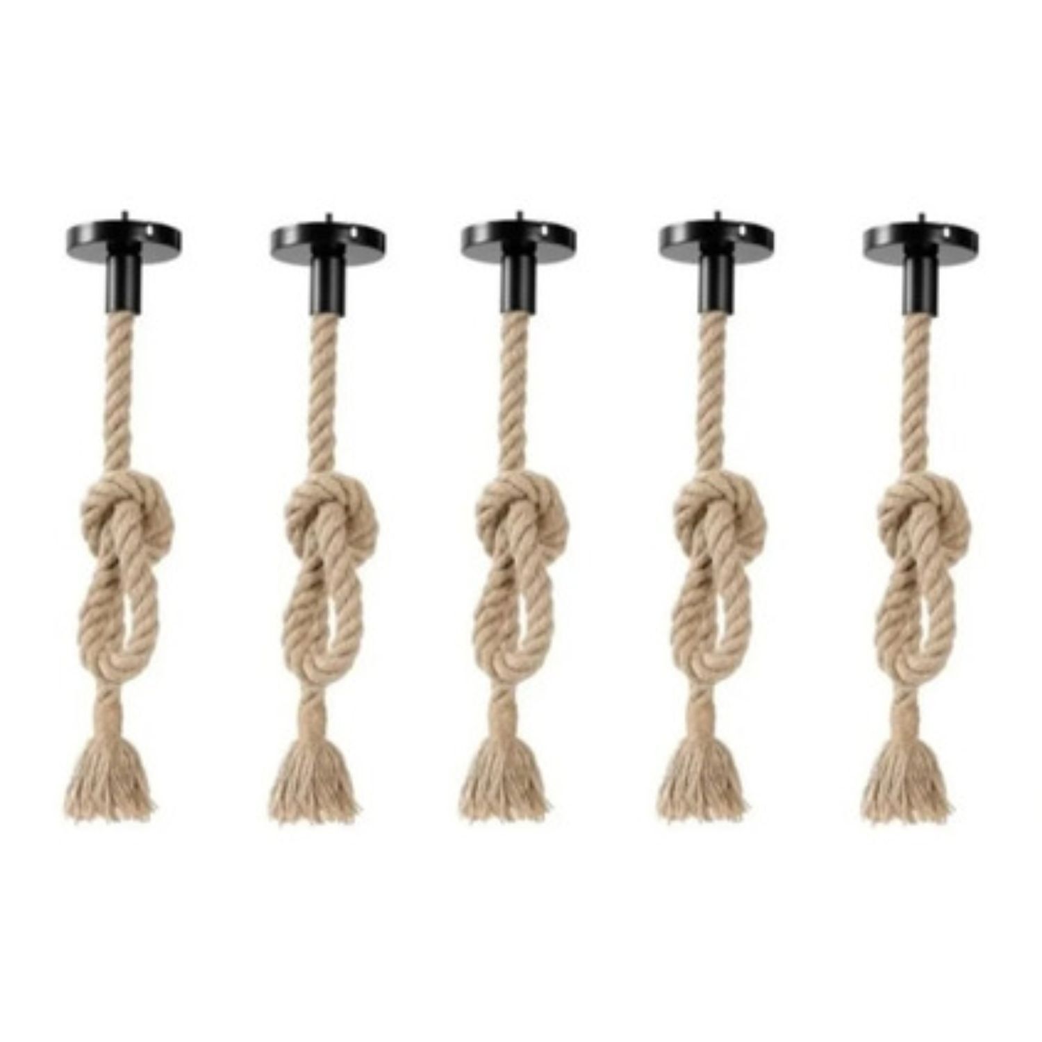 Pack 5 Lampara Colgante Soga Decorativo Vintage E27 image number 0.0