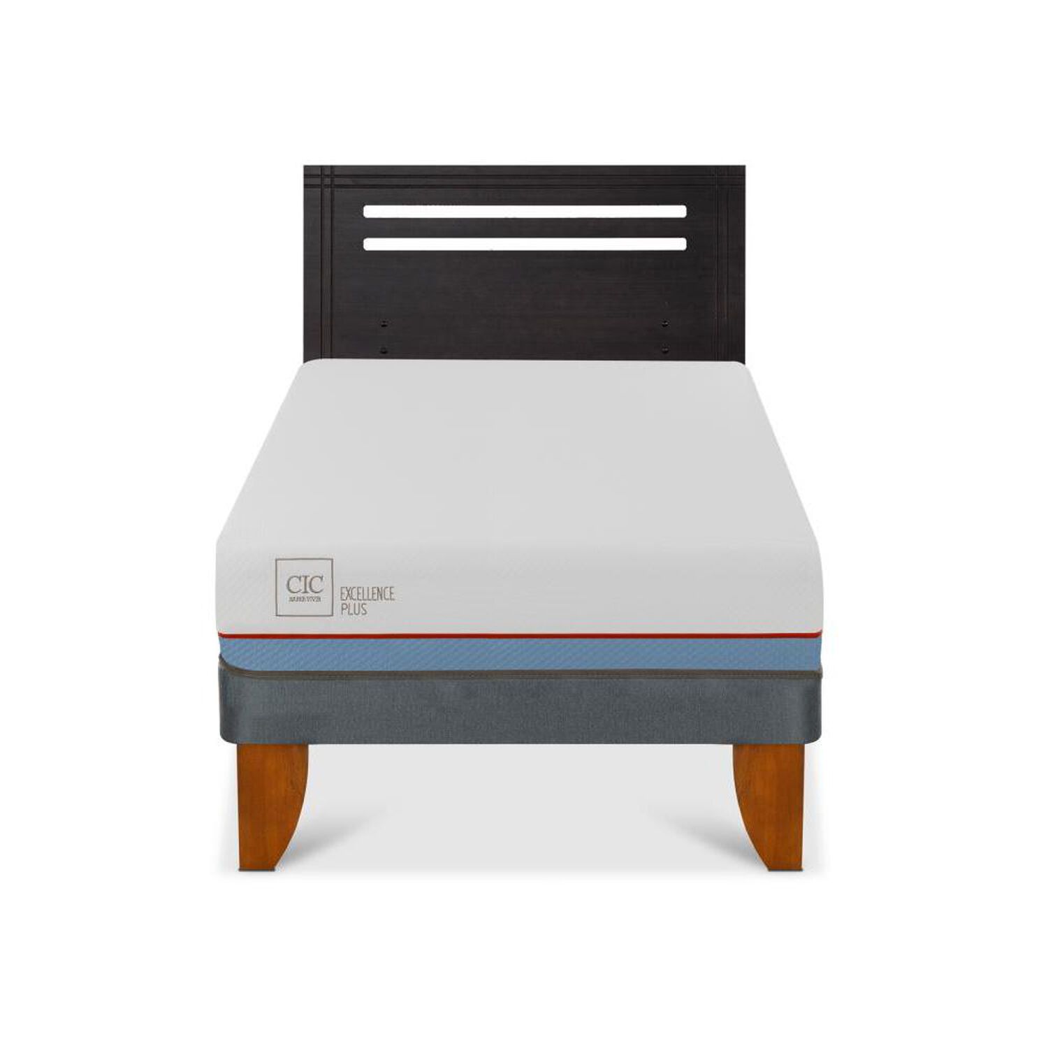 Cama Europea Cic Excellence Plus / 1.5 Plazas / Base Normal + Respaldo image number 0.0