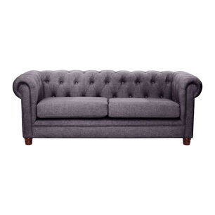 Sofa Florencia 3 Cuerpos Lino Gris Oscuro