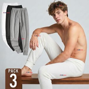 Pack 3 Calzoncillos Largos Algod&oacute;n Calza Invierno Primera Capa Juvenil