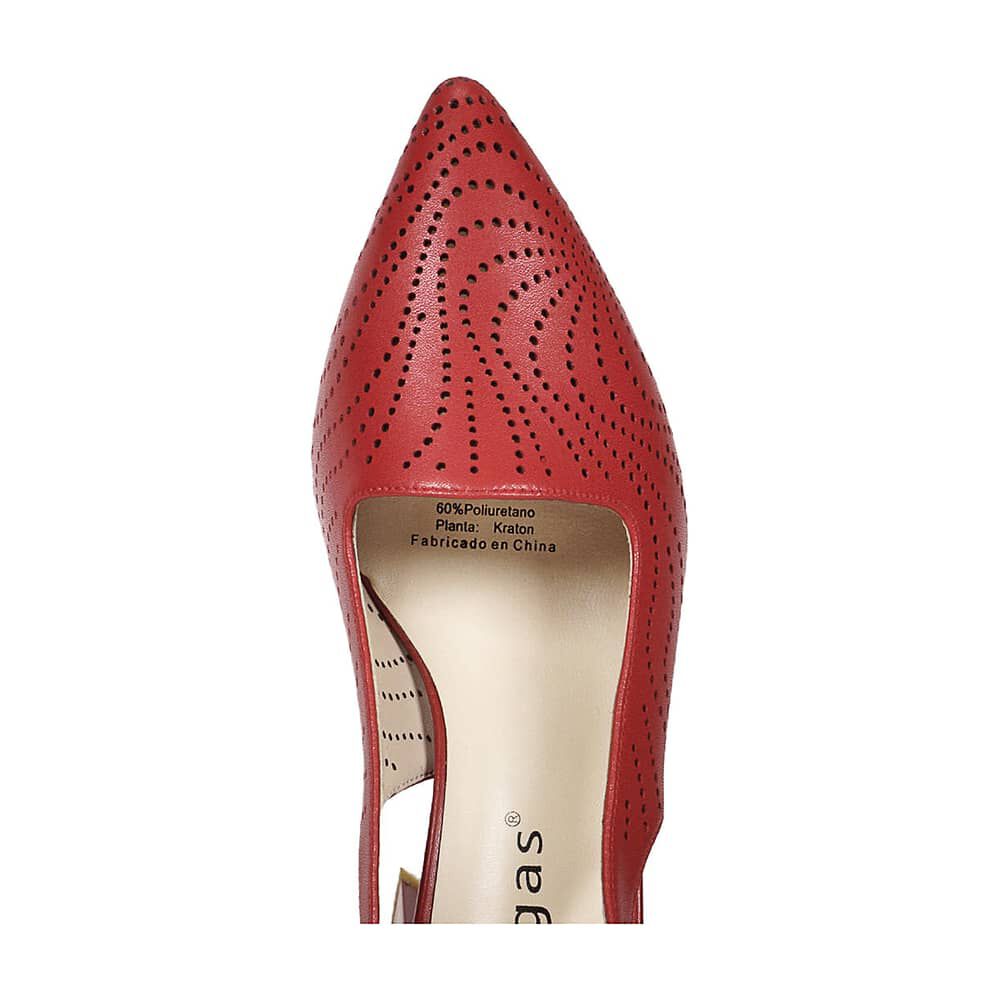 Zapato Cuero Adaya Rojo image number 5.0